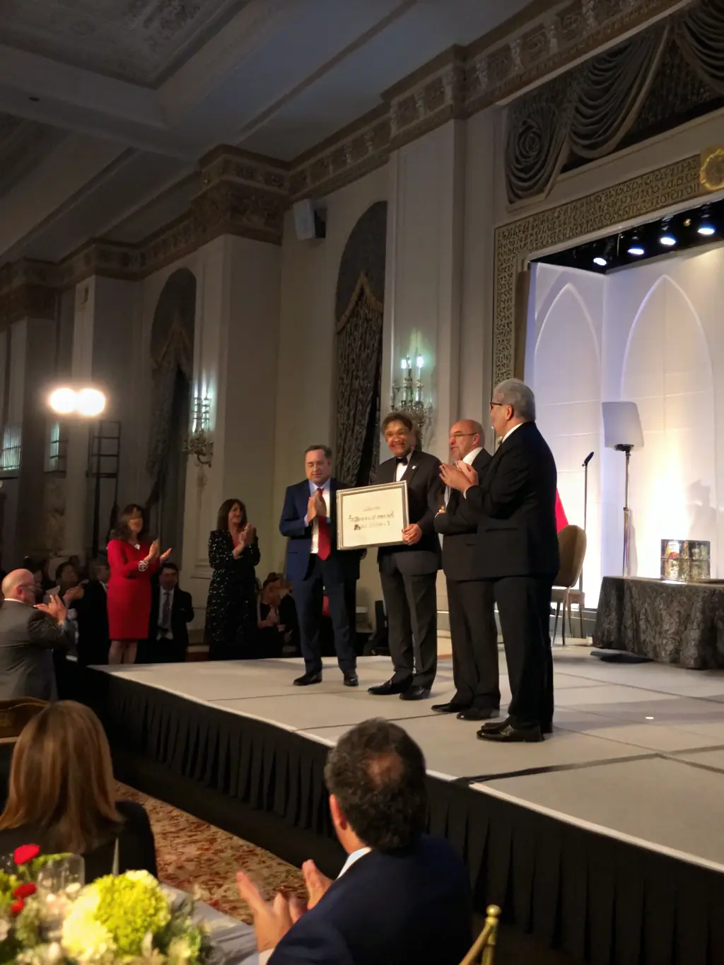 A photograph showcasing the awards ceremony at the Annual Startup Conference, celebrating the achievements of outstanding startups in the UK.